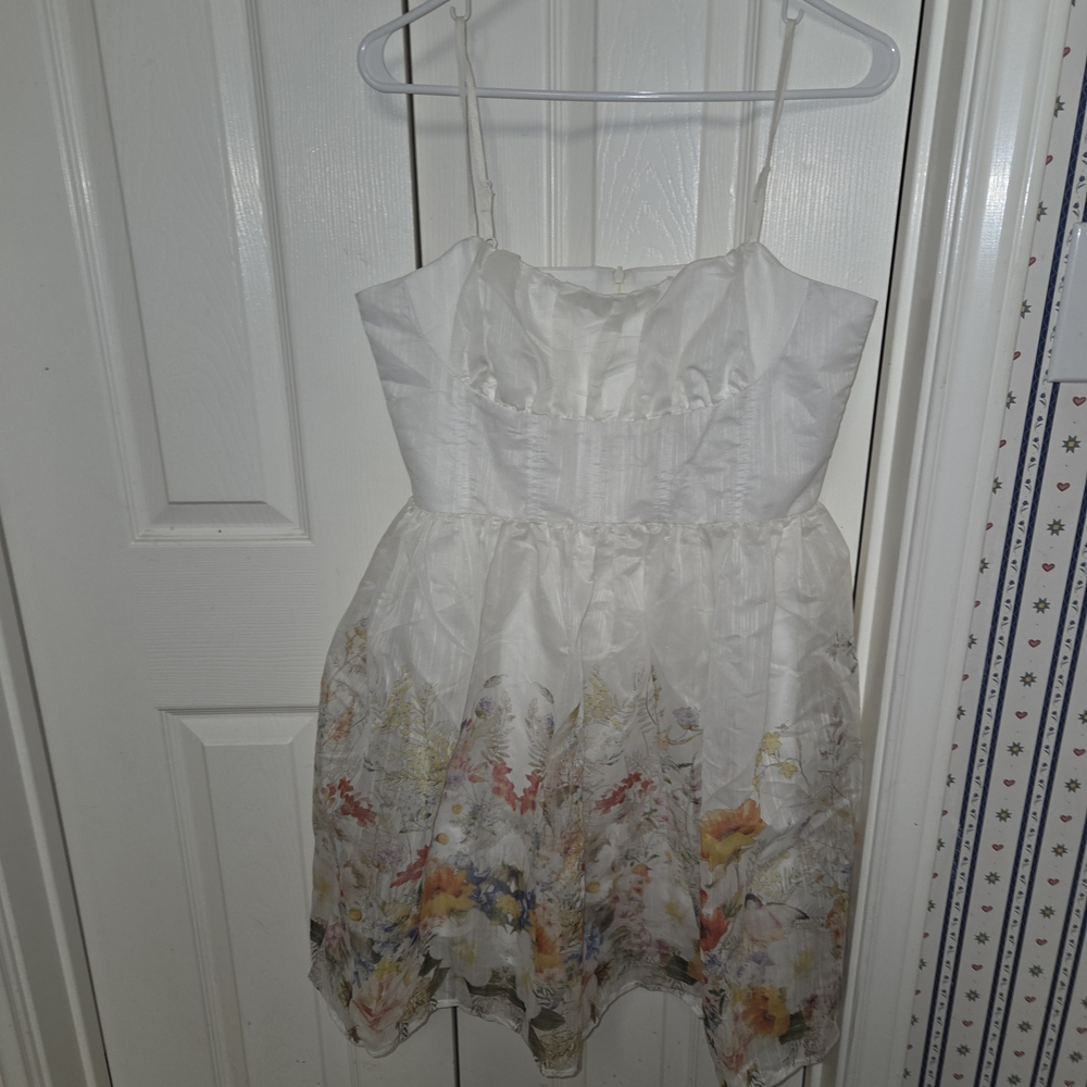 Rosie Posie Floral White Mini Dress